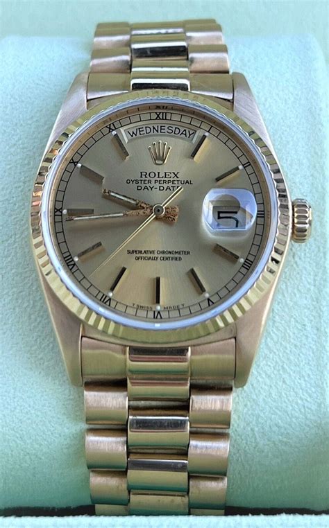 rolex presidential gold 18038|Rolex 18038 value.